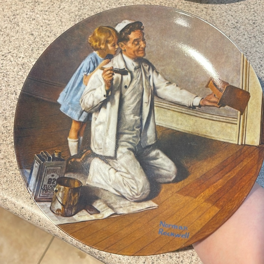 Norman Rockwells “ The Painter” collectors plate.